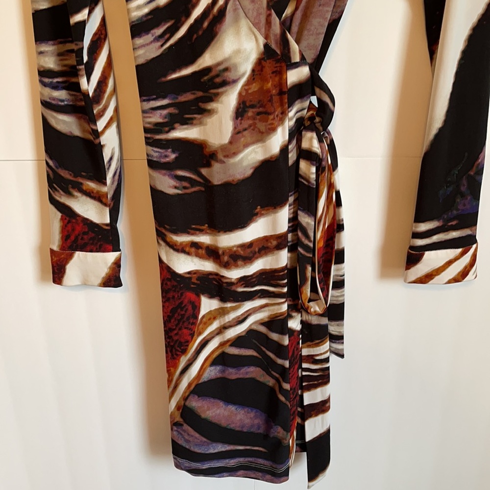 Calvin Klein Multicolor Wrap Dress - Picture 4 of 6